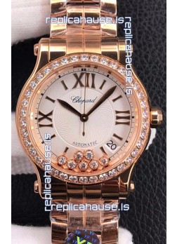 Chopard Happy Sport 1:1 Mirror Automatic Swiss Replica Watch Rose Gold - 36MM Wide