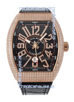 Franck Muller Vanguard V45 Yachting in Rose Gold Plating - Black Dial 