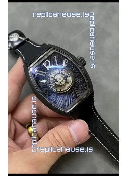 Franck Muller Curvex Grand Central Tourbillon Black Carbon Casing Watch in 1:1 Mirror Replica Watch 