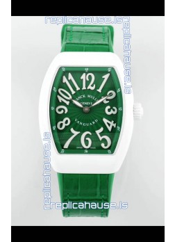 Franck Muller Vanguard Yachting V32 Ceramic Casing Green Dial/Strap Swiss Replica Watch 