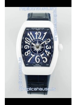 Franck Muller Vanguard Yachting V32 Ceramic Casing Blue Dial/Strap Swiss Replica Watch 