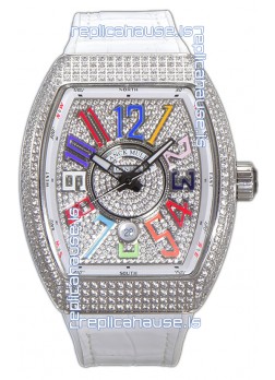 Franck Muller Vanguard V45 Diamonds Dial/Casing - Color Dreams Markers Swiss Watch 