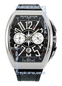 Franck Muller Vanguard V45 Chronograph 904L Steel Black Dial Swiss Watch