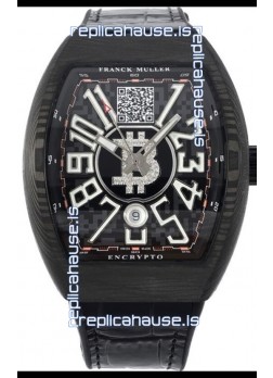 Franck Muller Vanguard Encrypto BTC V45 Carbon Casing Swiss Replica Watch