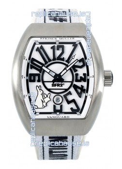 Franck Muller "Fr2nck" Vanguard Rabbit Edition Swiss Replica Watch in Steel Casing
