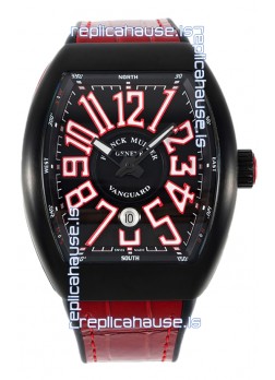 Franck Muller Vanguard in DLC Coated Casing Black Dial Swiss Replica Watch