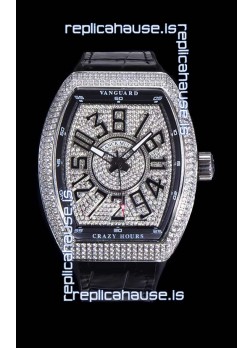 Franck Muller Vanguard Crazy Hours Edition Swiss Replica Watch - Black Numerals