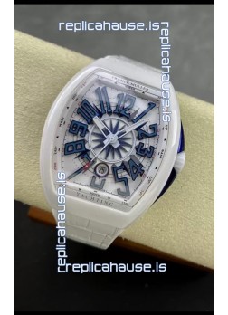 Franck Muller Vanguard Yachting White Ceramic 1:1 Mirror Swiss Replica Watch