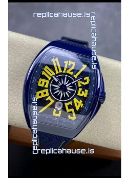 Franck Muller Vanguard Yachting Blue Ceramic 1:1 Mirror Swiss Replica Watch