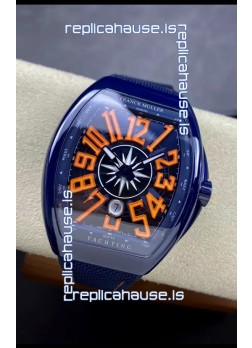 Franck Muller Vanguard Yachting Blue Ceramic 1:1 Mirror Swiss Replica Watch