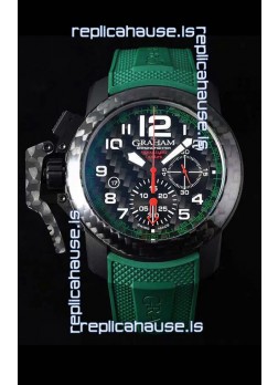 Graham Chronofighter Superlight Carbon Green 1:1 Mirror Swiss Replica Watch 