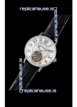 Jaeger LeCoultre RENDEZ-VOUZ Tourbillon 1:1 Mirror Quality Swiss Replica Watch in Steel Casing