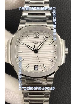 Patek Philippe Nautilus 7118/1A-010 35MM 1:1 Mirror Swiss Replica Watch in Steel Dial 