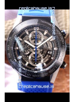 Tag Heuer Carrera Heuer 01 Swiss Replica Watch in Blue Strap 45MM 