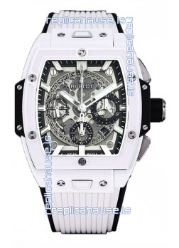 Hublot Spirit of Bang Edition Watch in White Ceramic Casing - 42MM Swiss Replica