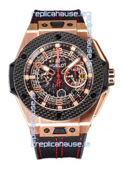 Hublot Big Bang F1 "King Carbon Gold" Edition Chronograph Swiss Replica Watch 