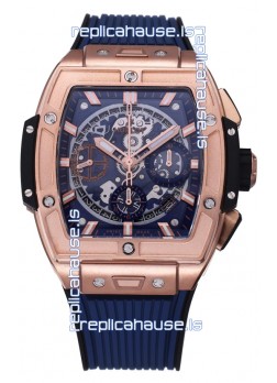 Hublot Spirit of Bang Rose Gold Casing Blue Dial - 42MM Swiss Replica