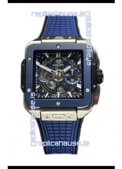 Hublot Square Bang Unico Titanium Blue Ceramic Chronograph Watch 1:1 Mirror Replica
