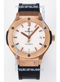 Hublot Super Clone Classic Fusion Rose Gold 38MM 1:1 Mirror Replica Watch White Dial