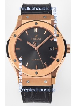 Hublot Super Clone Classic Fusion Rose Gold 42MM 1:1 Mirror Replica Watch Grey Dial