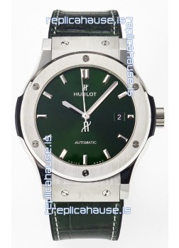 Hublot Super Clone Classic Fusion Titanium 42MM 1:1 Mirror Replica Watch Green Dial