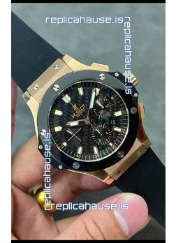 Hublot Big Bang Super Clone Carbon Dial Rose Gold Casing 44MM Watch 