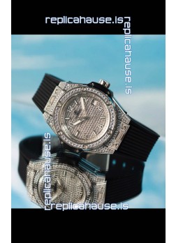 Hublot Big Bang One Click Diamonds Paved Casing and Dial Swiss Replica Watch