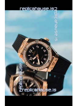 Hublot Big Bang One Click King Black Dial Rose Gold Swiss Replica Watch 39MM
