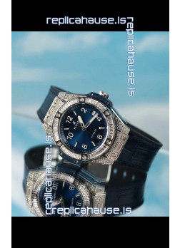 Hublot Big Bang One Click King Blue Dial Steel Case Swiss Replica Watch 39MM