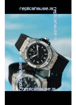 Hublot Big Bang One Click King Black Dial Steel Case Swiss Replica Watch 39MM
