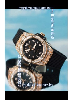 Hublot Big Bang One Click King Black Dial Rose Gold Swiss Replica Watch 39MM