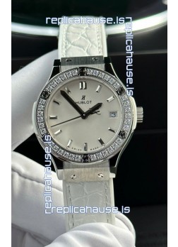 Hublot Super Clone Classic Fusion Titanium 33MM 1:1 Mirror Replica Watch White Dial