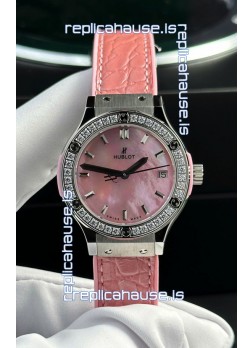 Hublot Super Clone Classic Fusion Titanium 33MM 1:1 Mirror Replica Watch Pink MOP Dial