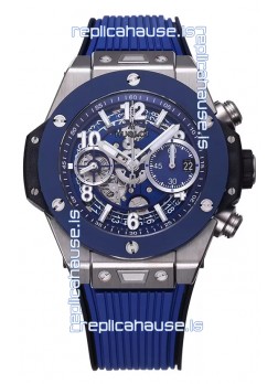 Hublot Big Bang Unico Blue Stainless Steel Casing 1:1 Mirror Edition Swiss Replica Watch