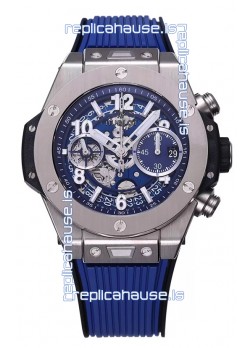 Hublot Big Bang Unico Blue Stainless Steel Casing 1:1 Mirror Edition Swiss Replica Watch