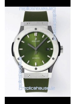 Hublot Classic Fusion Steel Green Dial 42MM Swiss Replica Watch 1:1 Mirror Quality