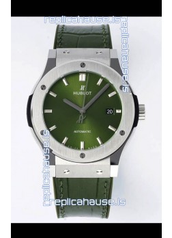 Hublot Classic Fusion Steel Green Dial 42MM Swiss Replica Watch 1:1 Mirror Quality