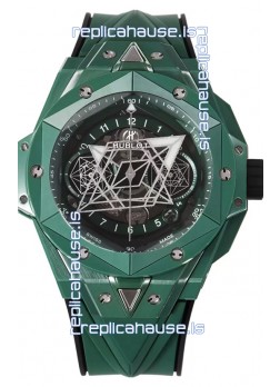 Hublot Big Bang UNICO Sang Bleu II Green Ceramic 1:1 Mirror Quality Swiss Replica Watch