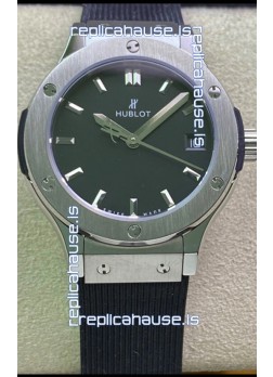 Hublot Classic Fusion Stainless Steel 33MM Black Dial Swiss Quartz Movement Watch 1:1 Mirror Quality