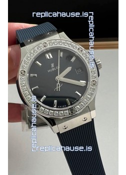 Hublot Classic Fusion Stainless Steel 33MM Blue Dial Swiss Quartz Movement Watch 1:1 Mirror Quality