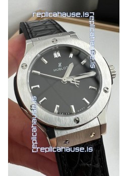 Hublot Classic Fusion Stainless Steel 33MM Black Dial Swiss Quartz Movement Watch 1:1 Mirror Quality