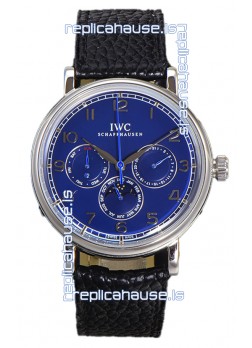 IWC Portofino Perpetual Calendar IW3446 Blue Dial Swiss Replica Watch 