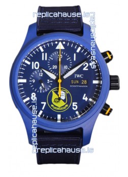 IWC Pilot's Chronograph Blue Angels Ceramic IW389109 1:1 Mirror Replica in Blue Dial