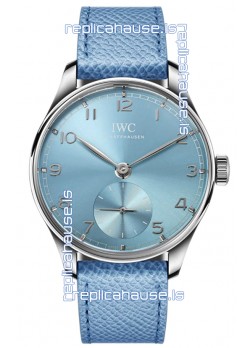 IWC Portugieser Automatic 40 IW358402 Blue Dial in White Gold 1:1 Mirror Replica Watch 