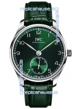 IWC Portugieser Automatic 40 IW358310 Green Dial in Stainless Steel 1:1 Mirror Replica Watch 