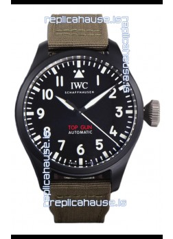 IWC Big Pilot's IW326906 Top Gun Edition 43MM Khaki Nylon Strap Ceramic Swiss Replica 