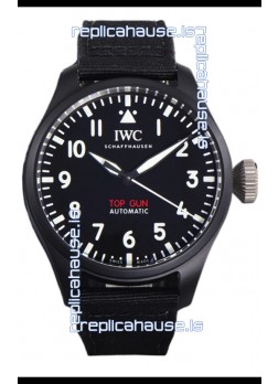 IWC Big Pilot's IW326906 Top Gun Edition 43MM Black Nylon Strap Ceramic Swiss Replica 