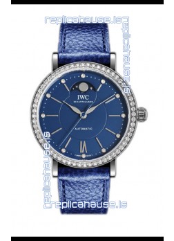 IWC Portofino IW659601 Automatic Moon Phase Steel Casing Watch in Blue Dial 37MM