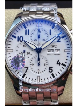 IWC Pilot Chronograph Edition White Dial in 904L Steel Casing 1:1 Mirror Replica Watch
