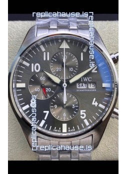 IWC Pilot Chronograph Edition Grey Dial in 904L Steel Casing 1:1 Mirror Replica Watch